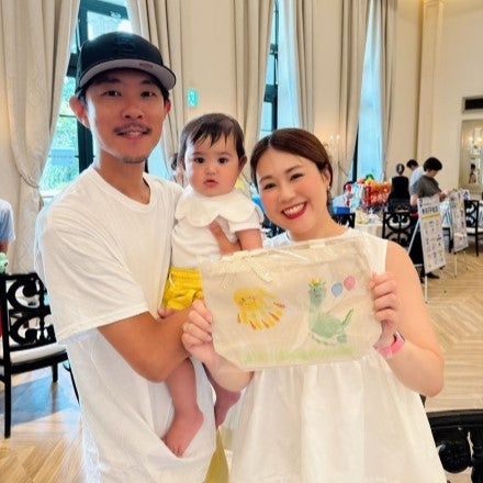 パパとの参加で息子も笑顔！家族の記念になる一枚を