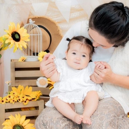 ひまわりに囲まれてニコニコな娘と準備万端で臨んだフォト撮影